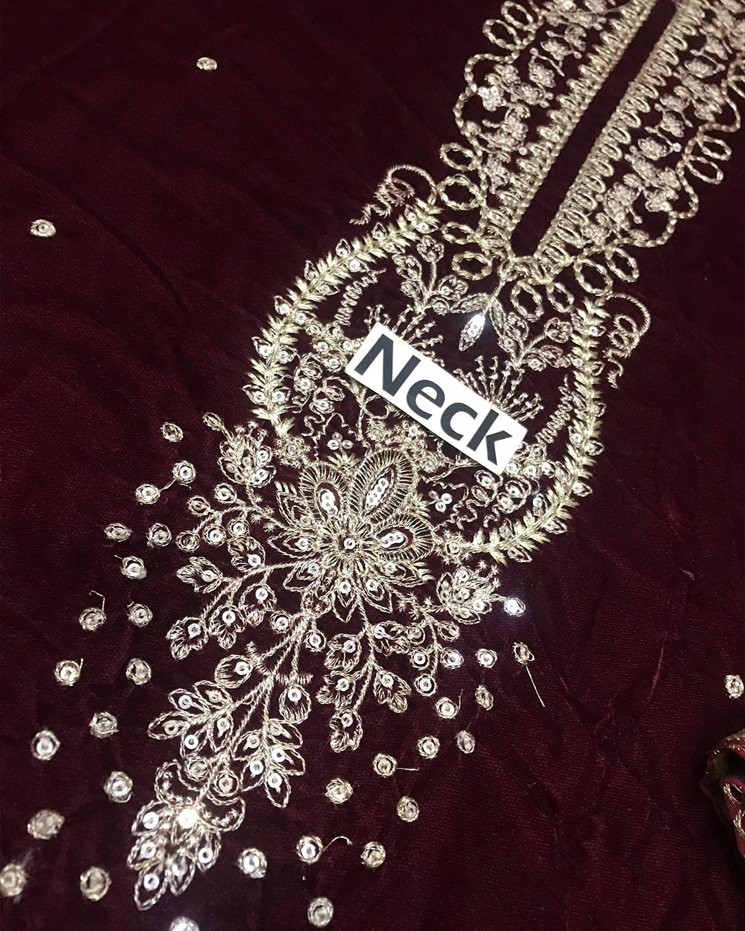 Elegant Luxury Mehroon Velvet