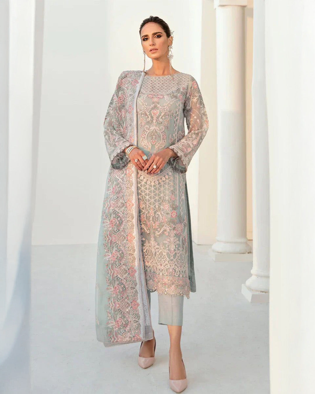 Chiffon Embroidered Elegance