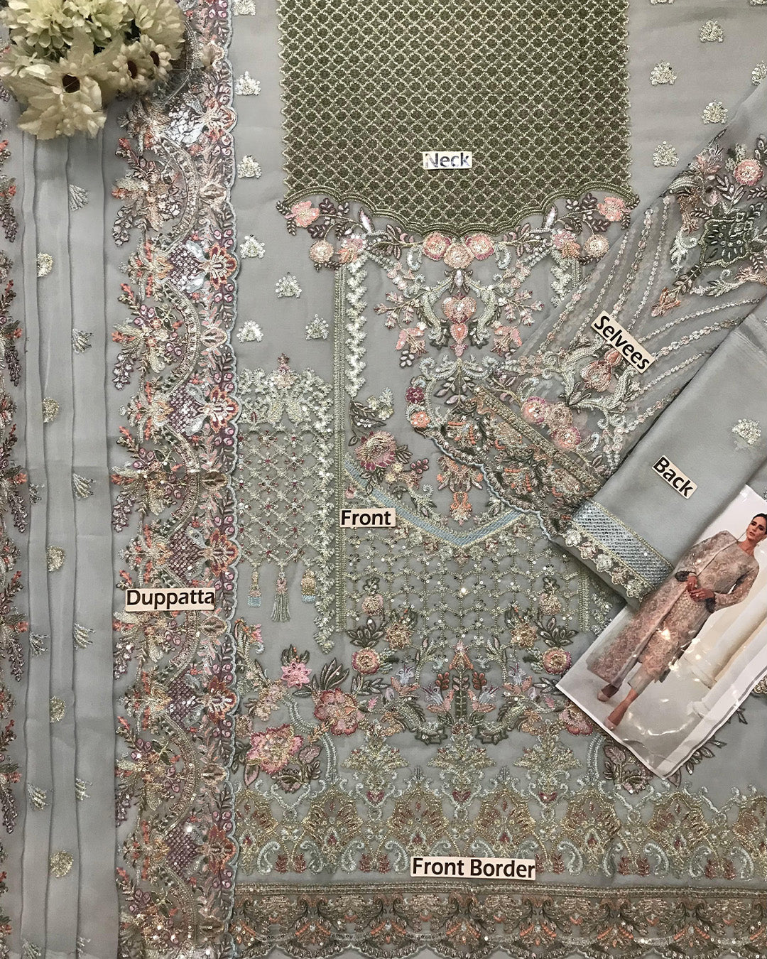 Chiffon Embroidered Elegance