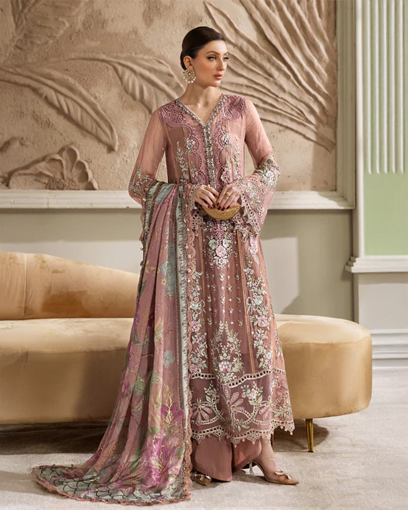 Mauve Pink Chiffon Ensemble