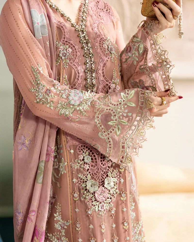 Mauve Pink Chiffon Ensemble