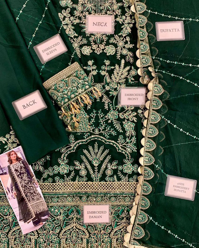 Embroidered Chiffon Suit