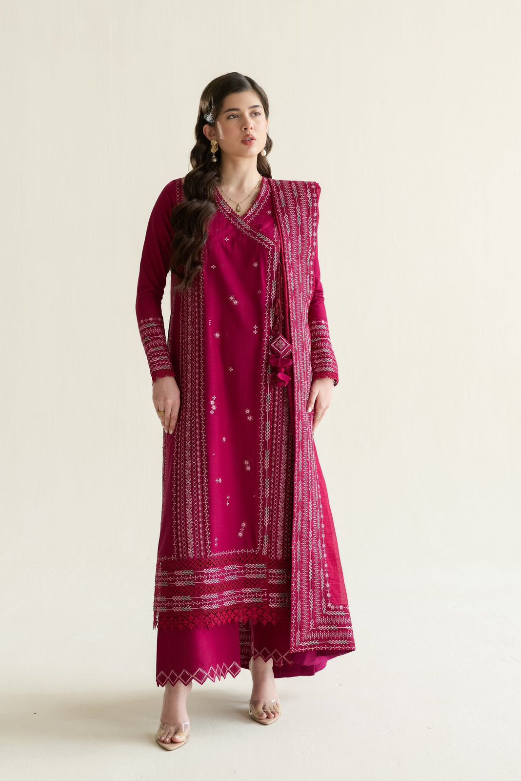 Zaib Noor Elegance - Unstitched 3PC