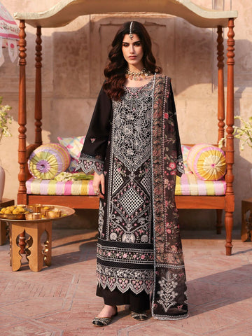 Mahnur Noir Elegance (Unstitched 3PC)